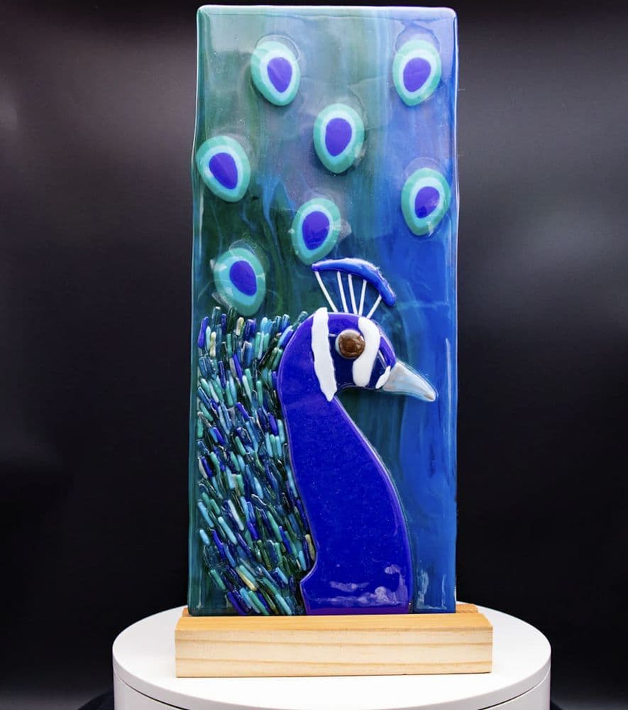 Bee and Thistle Glass Art