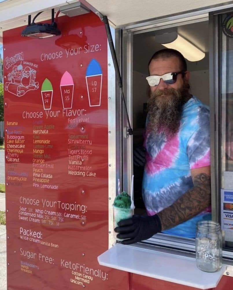 Cave Man Shaved Ice