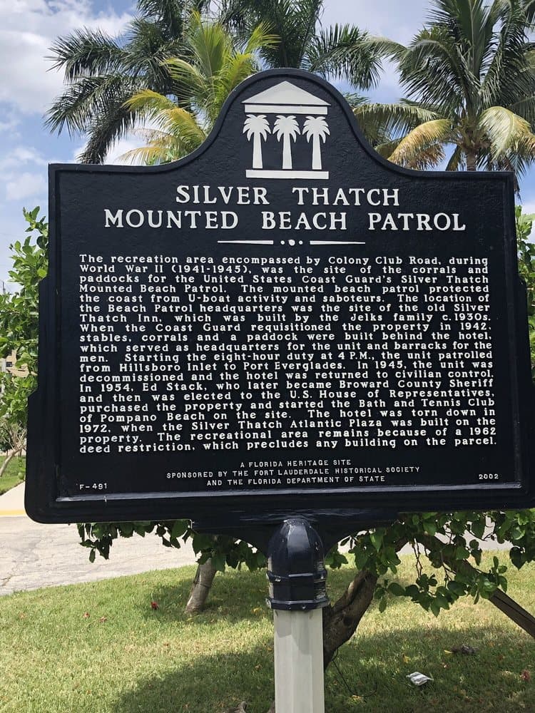 Silver Thatch Mounted Beach Patrol