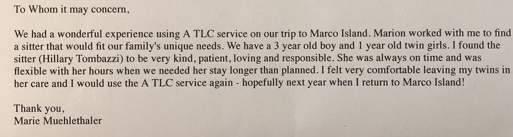 TLC  - A Tender Loving Care Service
